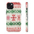 Icelandic Watercolor inspired by Christmas Sweaters - Impact Resistant Phone Case iPhone 13 Glossy